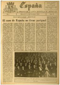 España : Órgano de la Junta Española de Liberación. Año I, núm. 45, 9 de diciembre de 1944 | Biblioteca Virtual Miguel de Cervantes