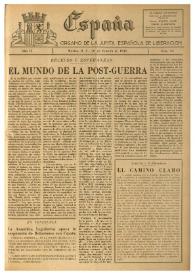 España : Órgano de la Junta Española de Liberación. Año II, núm. 53, 10 de febrero de 1945 | Biblioteca Virtual Miguel de Cervantes