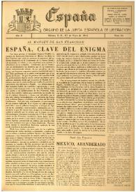 España : Órgano de la Junta Española de Liberación. Año II, núm. 66, 19 de mayo de 1945 | Biblioteca Virtual Miguel de Cervantes