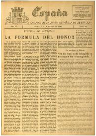 España : Órgano de la Junta Española de Liberación. Año II, núm. 69, 9 de junio de 1945 | Biblioteca Virtual Miguel de Cervantes