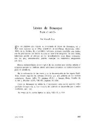 Léxico de Benasque. Según el ALC / Por Manuel Alvar | Biblioteca Virtual Miguel de Cervantes