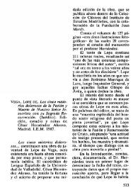 Vega, Lope de. "Los cinco misterios dolorosos de la Pasión y Muerte de Nuestro Señor Jesucristo con su Sagrada Resurrección". (Inédito). Edición, estudio y notas de César Hernández Alonso. Madrid. I. E. M. 1987 / Ana María Freire López | Biblioteca Virtual Miguel de Cervantes