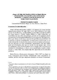 "Jorge o El hijo del pueblo" (1892) de María Nieves y Bustamante, una novela y una autora (casi) olvidadas, o cuando la nación la piensa una mujer desde la provincia / Richard Leonardo Loayza | Biblioteca Virtual Miguel de Cervantes