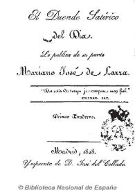 El Duende satírico del día / le publica de su parte Mariano José de Larra | Biblioteca Virtual Miguel de Cervantes