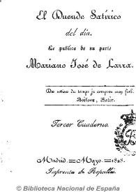 El Duende satírico del día. Cuaderno 3, mayo 1828 | Biblioteca Virtual Miguel de Cervantes