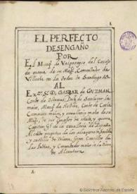 El perfecto desengaño : relato de la abdicación del Emperador Carlos V y de sus últimos días en Yuste  / por el marqués de Valparaíso  | Biblioteca Virtual Miguel de Cervantes