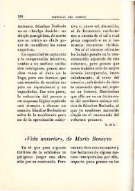 "Vida anterior", de María Beneyto / L. de L. | Biblioteca Virtual Miguel de Cervantes