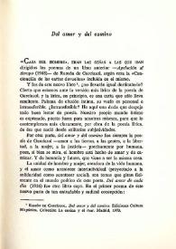 Del amor y del camino  / Leopoldo de Luis | Biblioteca Virtual Miguel de Cervantes