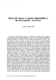 María de Zayas: la mujer emparedada y los "Desengaños amorosos"  / Judith Drinkwater | Biblioteca Virtual Miguel de Cervantes