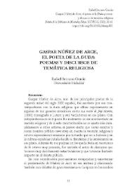 Gaspar Núñez de Arce, el poeta de la duda: poemas y discursos de temática religiosa 

 / Rafael Serrano García  | Biblioteca Virtual Miguel de Cervantes