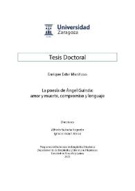 La poesía de Ángel Guinda: amor y muerte, compromiso y lenguaje / Enrique Antonio Ester Mariñoso | Biblioteca Virtual Miguel de Cervantes