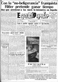 España popular : semanario al servicio del pueblo español. Año III, núm. 82, 3 de enero de 1942 | Biblioteca Virtual Miguel de Cervantes