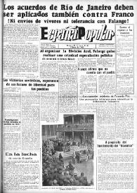 España popular : semanario al servicio del pueblo español. Año III, núm. 84, 2 de febrero de 1942 | Biblioteca Virtual Miguel de Cervantes