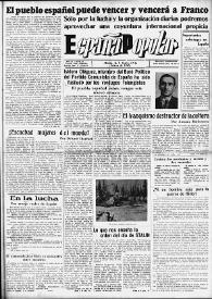 España popular : semanario al servicio del pueblo español. Año III, núm. 87, 17 de marzo de 1942 | Biblioteca Virtual Miguel de Cervantes