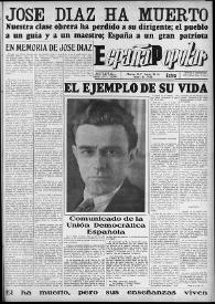 España popular : semanario al servicio del pueblo español. Año III, núm. 88, 26 de marzo de 1942 | Biblioteca Virtual Miguel de Cervantes