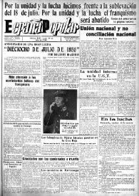 España popular : semanario al servicio del pueblo español. Año III, núm. 95, 19 de julio de 1942 | Biblioteca Virtual Miguel de Cervantes