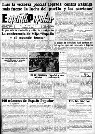 España popular : semanario al servicio del pueblo español. Año III, núm. 100, 18 de septiembre de 1942 | Biblioteca Virtual Miguel de Cervantes