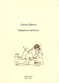 Ciudadanos del Reino / Concha Zardoya | Biblioteca Virtual Miguel de Cervantes