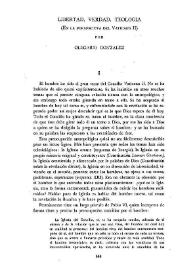 Libertad, verdad, teología (En la perspectiva del Vaticano II) / por Olegario González | Biblioteca Virtual Miguel de Cervantes