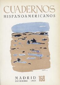 Cuadernos Hispanoamericanos. Núm. 168, diciembre 1963 | Biblioteca Virtual Miguel de Cervantes