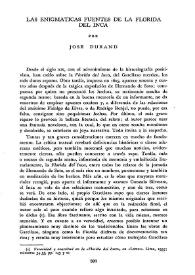 Las enigmáticas fuentes de la Florida del Inca  / por José Durand | Biblioteca Virtual Miguel de Cervantes