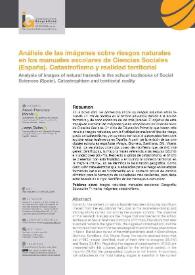 Análisis de las imágenes sobre riesgos naturales en los manuales escolares de Ciencias Sociales (España). Catastrofismo y realidad territorial / Álvaro-Francisco Morote, Jorge Olcina | Biblioteca Virtual Miguel de Cervantes