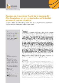 Apuntes de la ecología fluvial de la cuenca del Alto Guadalope en un contexto de conflictividad ambiental y crisis climática  / Luis del Romero Renau, Núria Esteve Roda, Antonio Valera Lozano | Biblioteca Virtual Miguel de Cervantes