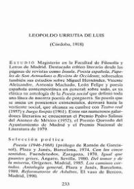 Leopoldo Urrutia de Luis (Córdoba, 1918) / Francisco Ruiz Soriano | Biblioteca Virtual Miguel de Cervantes