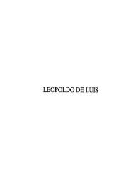 Prólogo a "Leopoldo de Luis" / Concha Zardoya | Biblioteca Virtual Miguel de Cervantes