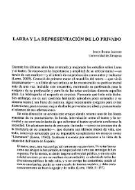 Larra y la representación de lo privado / Jesús Rubio Jiménez | Biblioteca Virtual Miguel de Cervantes