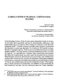 Larra: crítico teatral-crítico del teatro / David T. Gies | Biblioteca Virtual Miguel de Cervantes