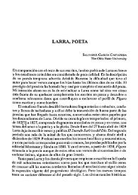 Larra, poeta / Salvador García Castañeda | Biblioteca Virtual Miguel de Cervantes