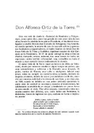 Necrología de Don Alfonso Ortiz de la Torre | Biblioteca Virtual Miguel de Cervantes