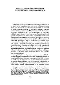 Algunas consideraciones sobre el Modernismo hispanoamericano
 / Joan-Lluís Marfany | Biblioteca Virtual Miguel de Cervantes