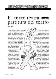 El texto teatral como partitura del teatro   / Tomás Marco Aragón | Biblioteca Virtual Miguel de Cervantes