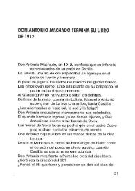 Don Antonio Machado termina su libro de 1912  / Leopoldo de Luis | Biblioteca Virtual Miguel de Cervantes