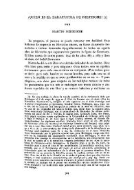 ¿Quién es el Zaratustra de Nietzsche? / por Martín Heidegger | Biblioteca Virtual Miguel de Cervantes