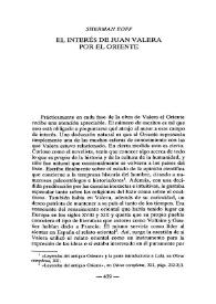 El interés de Juan Valera por el Oriente  / Sherman Eoff  | Biblioteca Virtual Miguel de Cervantes