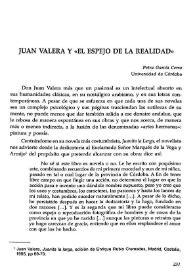 Juan Valera y el "espejo de la realidad"  / Petra García Cerro  | Biblioteca Virtual Miguel de Cervantes