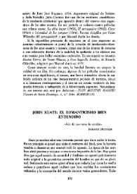 John Keats: el Romanticismo bien entendido   / Javier García Sánchez    | Biblioteca Virtual Miguel de Cervantes