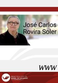 José Carlos  Rovira Soler | Biblioteca Virtual Miguel de Cervantes