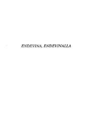 Endevina, endevinalla / Eduard Escalante ; edició a cura de Josep Lluís i Rodolf Sirera | Biblioteca Virtual Miguel de Cervantes