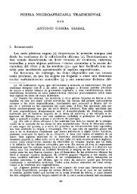 Poesía negroafricana tradicional

 / introducción, notas, selección y traducción de los poemas por Antonio G. Ysábal | Biblioteca Virtual Miguel de Cervantes