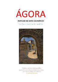 Ágora: papeles de arte gramático. Núm. 27, verano 2024 | Biblioteca Virtual Miguel de Cervantes