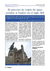 El proceso de traída de agua potable a Trujillo en el siglo XIX  / José Antonio Ramos Rubio  | Biblioteca Virtual Miguel de Cervantes