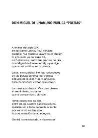 Don Miguel de Unamuno publica "Poesías"  / Leopoldo de Luis | Biblioteca Virtual Miguel de Cervantes