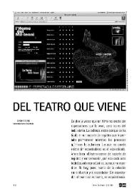 Del teatro que viene  / Jorge Urrutia | Biblioteca Virtual Miguel de Cervantes