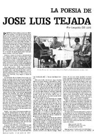 La poesía de José Luis Tejada / Por Leopoldo de Luis | Biblioteca Virtual Miguel de Cervantes