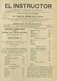 El Instructor : Periódico científico y literario consagrado á la difusión de las Ciencias Agrícolas y sus ramos anexos. Año XIII, núm. 5, septiembre de 1896  | Biblioteca Virtual Miguel de Cervantes