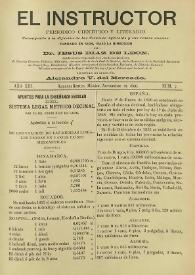 El Instructor : Periódico científico y literario consagrado á la difusión de las Ciencias Agrícolas y sus ramos anexos. Año XIII, núm. 7, noviembre de 1896 | Biblioteca Virtual Miguel de Cervantes